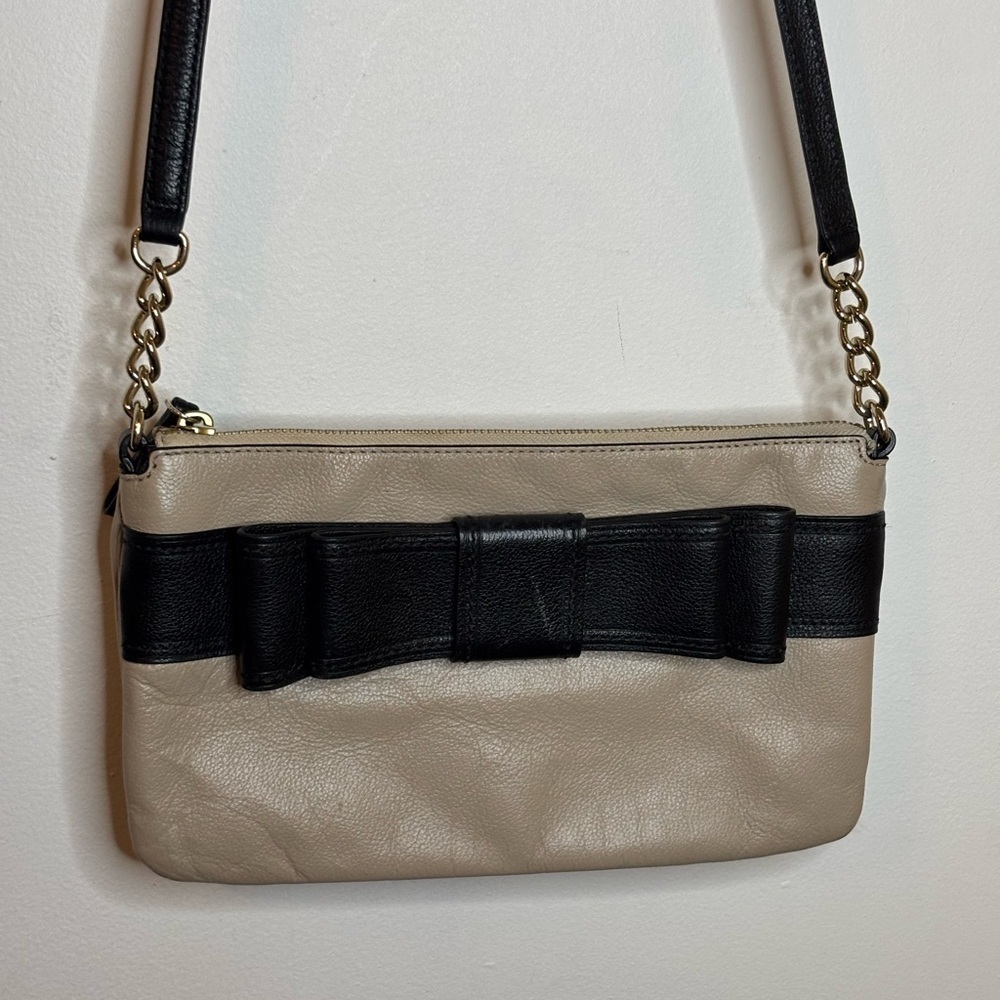 Kate Spade New York Villabella Bow Crossbody Bag Taupe Black